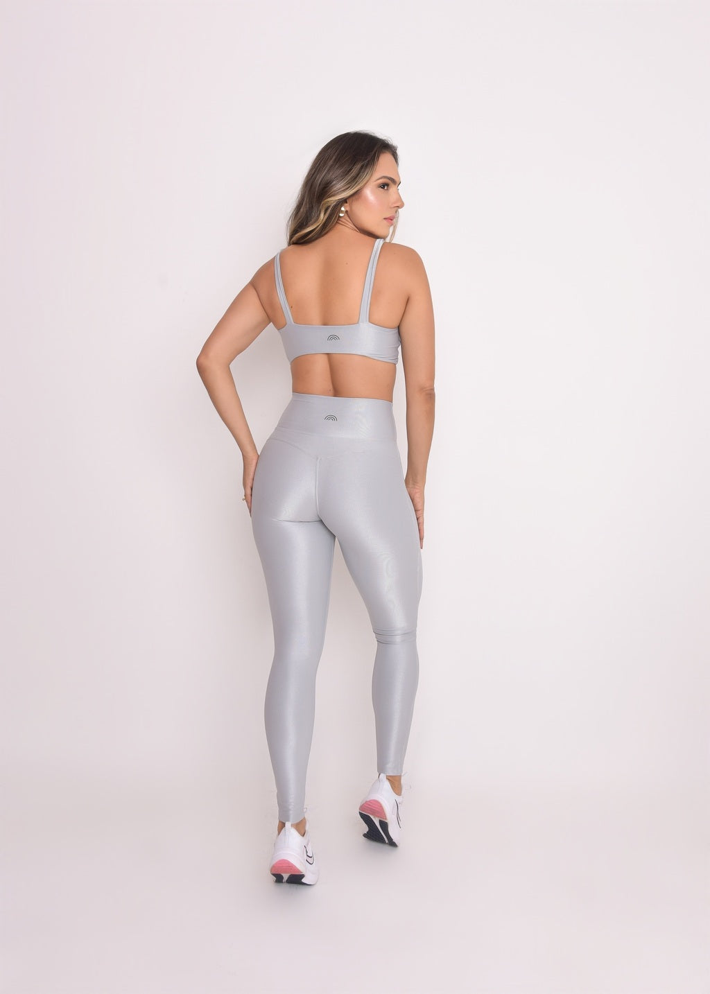 Calça Legging Microcanelada Lily Cromo