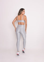 Calça Legging Microcanelada Lily Cromo