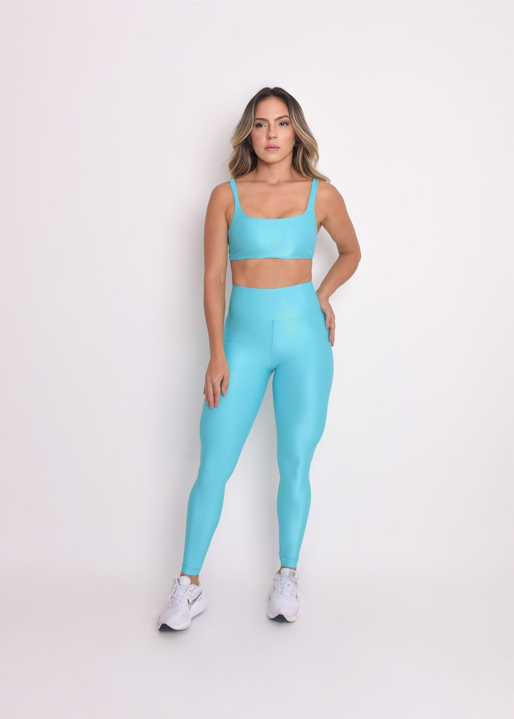 Top Fitness Microcanelado Lily Azul Piscina