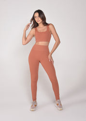 Calça Legging Seamless Sem Costura Conhaque