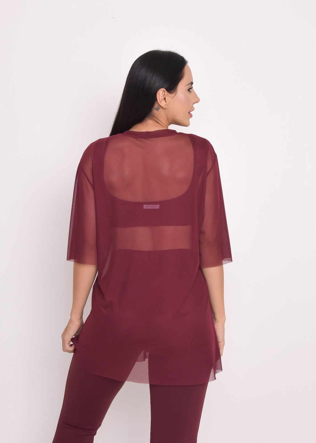 Blusa de Tule Nina Marsala