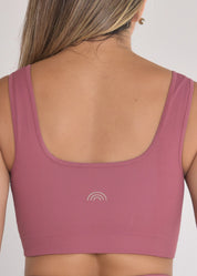 Top Seamless Sem Costura Rosa Seco