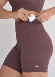 Bermuda Running 4 bolsos Marrom