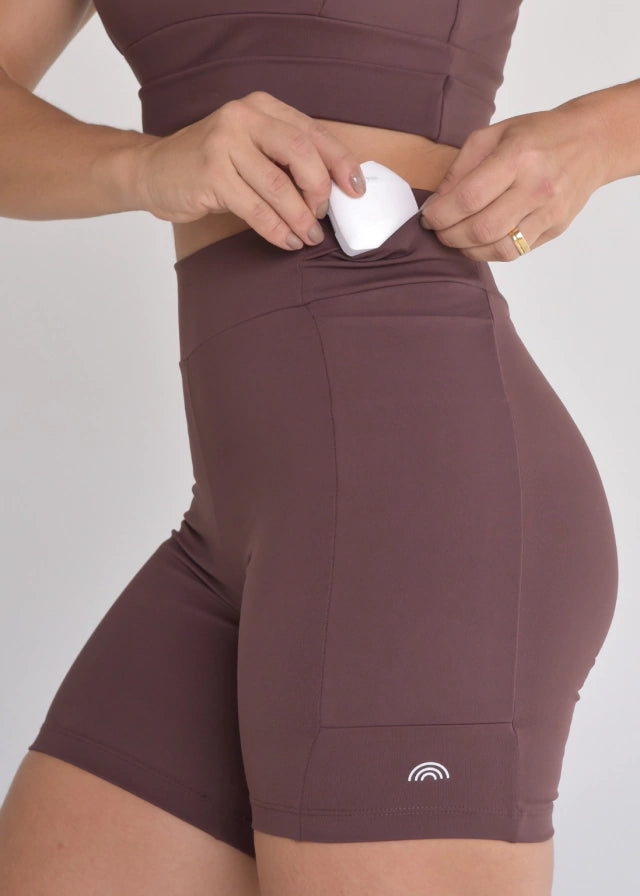 Bermuda Running 4 bolsos Marrom