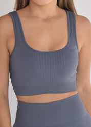 Top Seamless Sem Costura Grafite