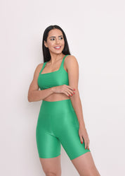 Top Microcanelado Ana Verde esmeralda