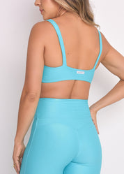 Top Fitness Microcanelado Lily Azul Piscina