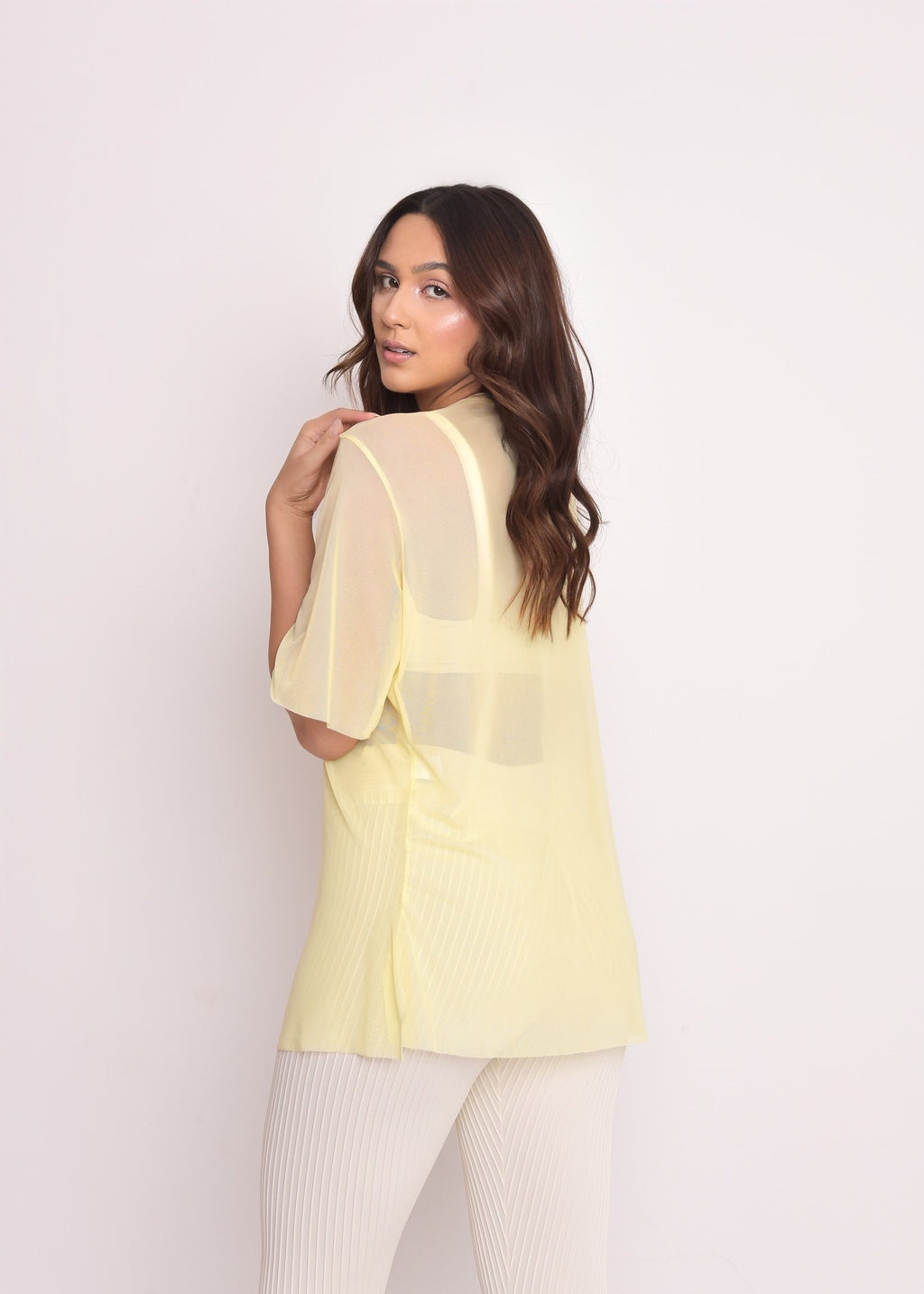 Blusa de Tule Nina Amarelo candy