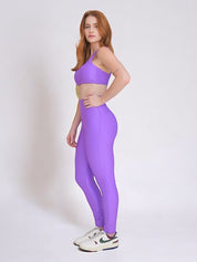 Calça Legging Microcanelada Lily Uva