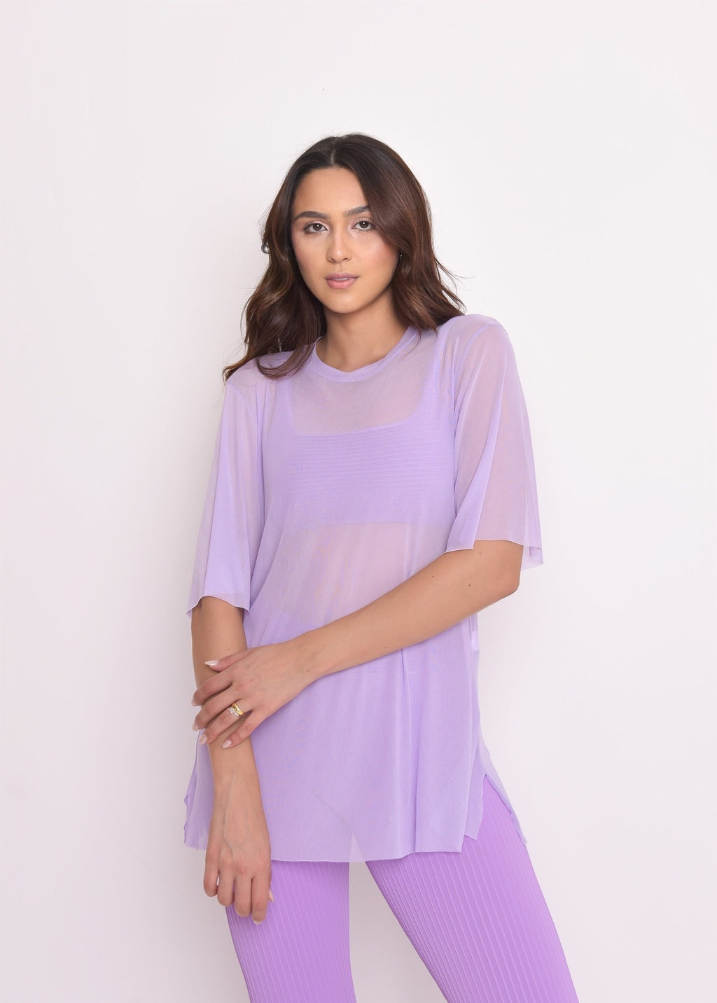 Blusa de Tule Nina Lavanda