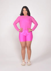 Tapa bumbum Tule Olívia Rosa chiclete