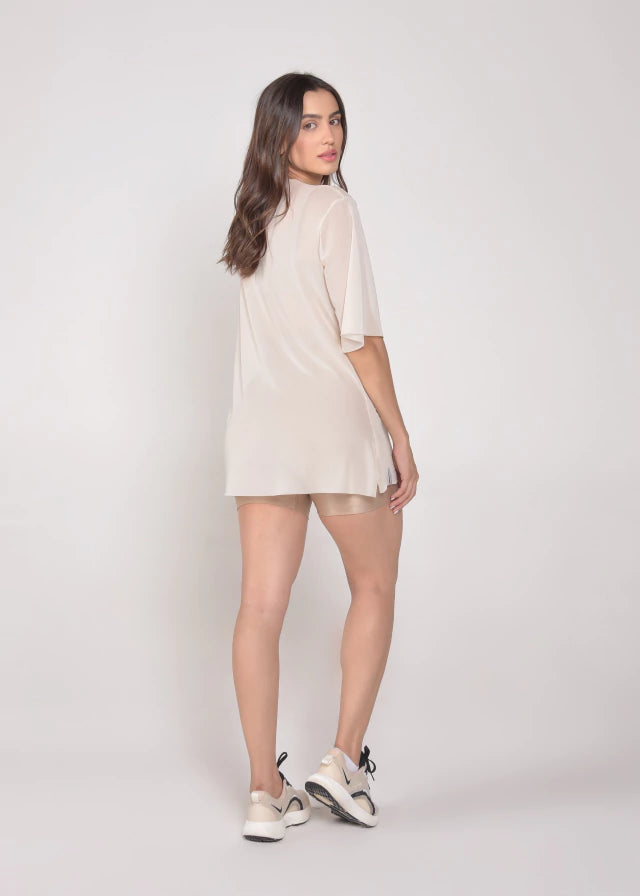 Blusa de Tule Nina Creme