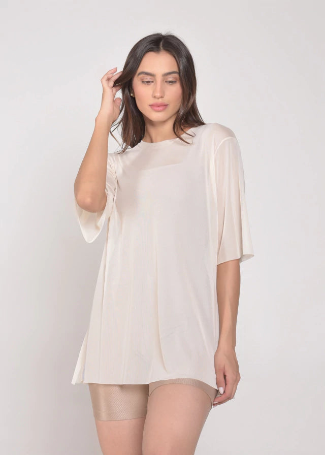 Blusa de Tule Nina Creme