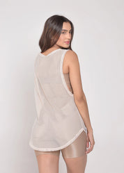 Regatão Emma Tela Spot Off White