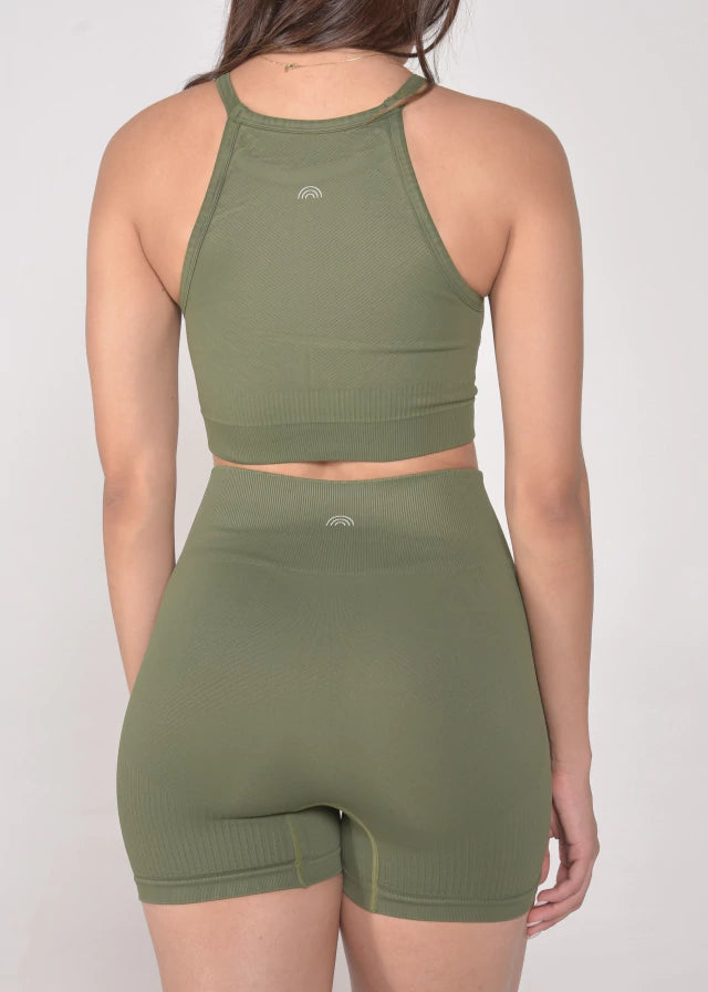 Shorts Seamless Sem Costura Matcha