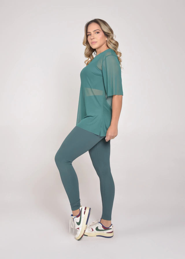 Blusa de Tule Nina Botanic