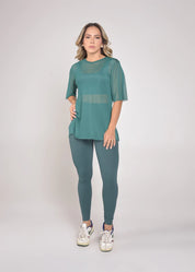 Blusa de Tule Nina Botanic