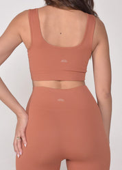 Calça Legging Seamless Sem Costura Conhaque