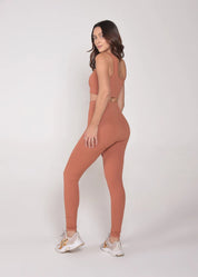 Calça Legging Seamless Sem Costura Conhaque