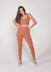 Top Seamless Sem Costura Conhaque