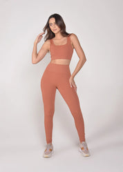 Top Seamless Sem Costura Conhaque