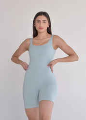 Macaquinho Seamless Sem Costura Azul Candy Basic