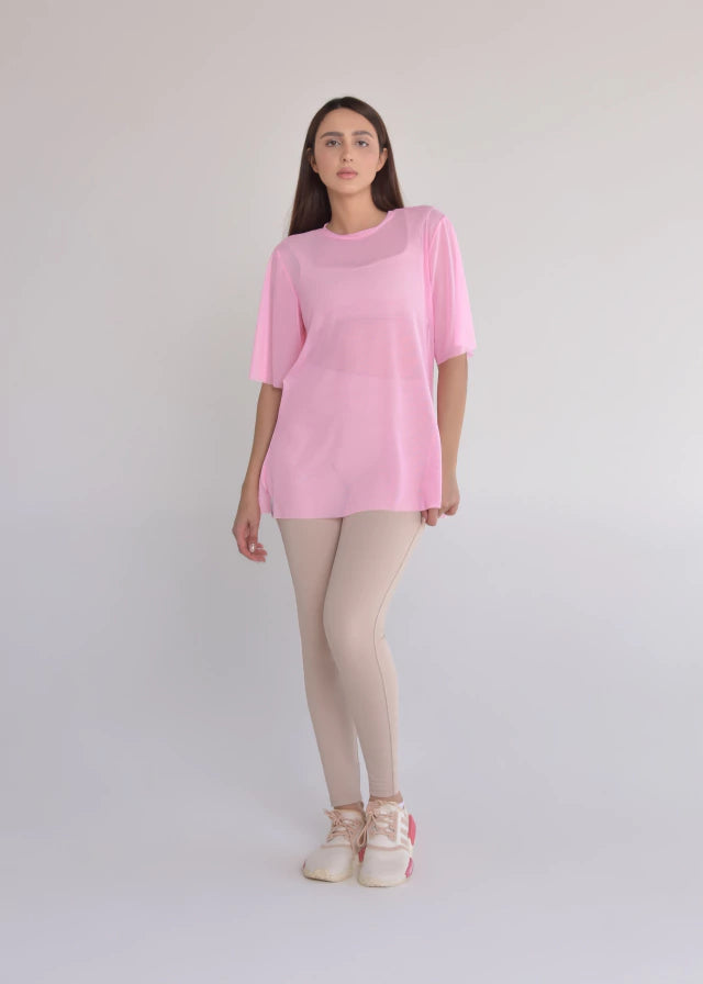 Blusa de Tule Nina Rosa Candy