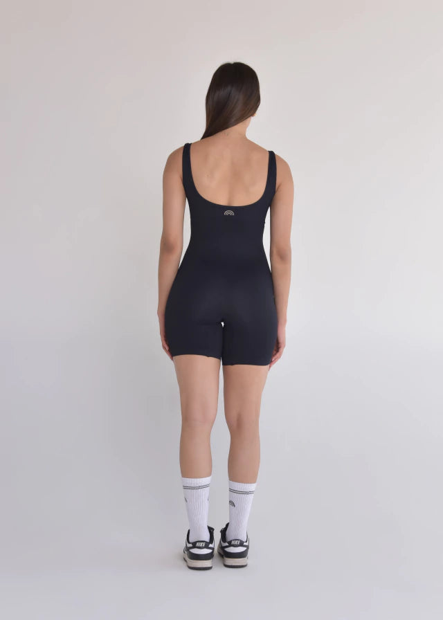 Macaquinho Seamless Sem Costura Preto Basic