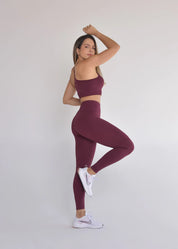 Calça Legging Seamless Sem Costura Marsala