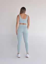 Calça Legging Seamless Sem Costura Azul Candy