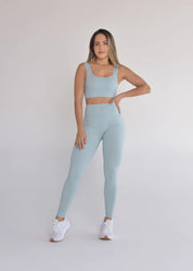 Calça Legging Seamless Sem Costura Azul Candy
