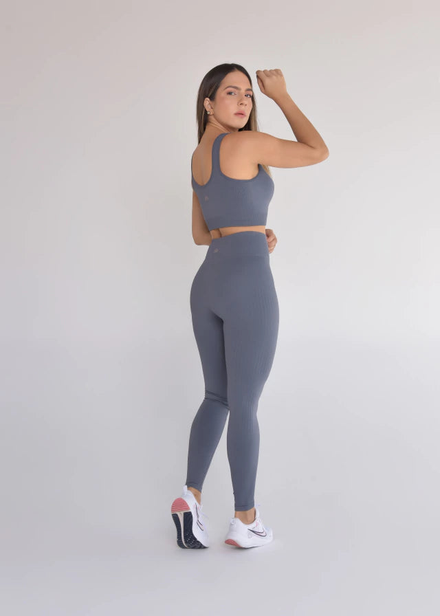 Top Seamless Sem Costura Grafite