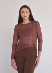 Tapa bumbum Tule Olívia Marrom