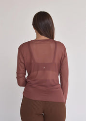 Tapa bumbum Tule Olívia Marrom