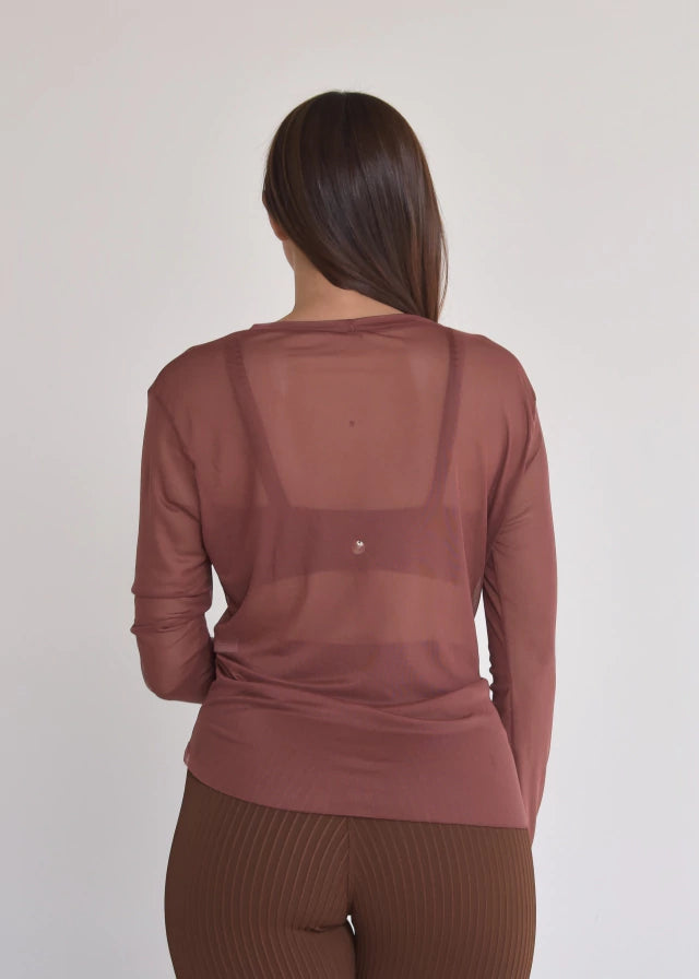 Tapa bumbum Tule Olívia Marrom