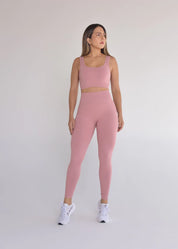 Calça Legging Seamless Sem Costura Rosé