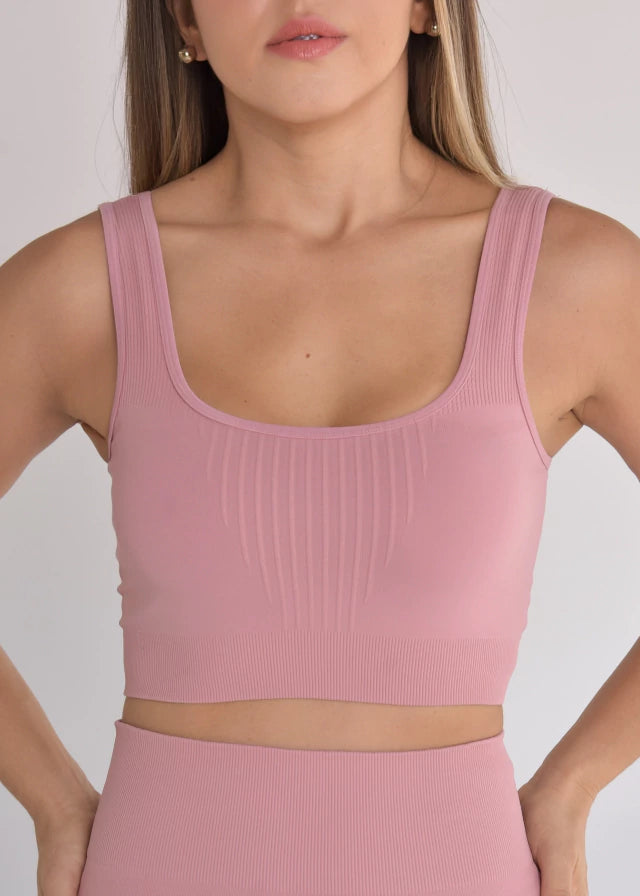 Calça Legging Seamless Sem Costura Rosé