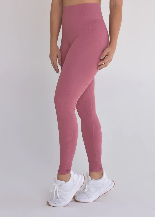 Calça Legging Seamless Sem Costura Rosa Seco