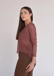 Tapa bumbum Tule Olívia Marrom