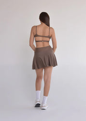 Short-Saia Match Castanho