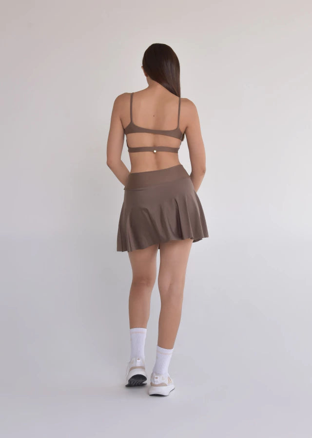 Short-Saia Match Castanho