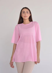 Blusa de Tule Nina Rosa Candy