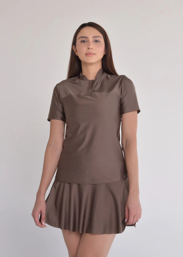 Blusa Match Castanho